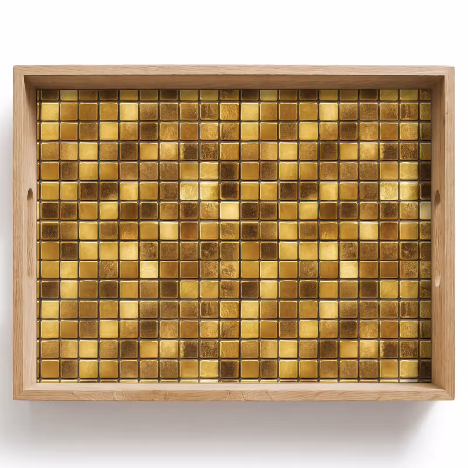 Dienblad - Tegels - Mozaïek - Luxe - Warm Goud — 1
