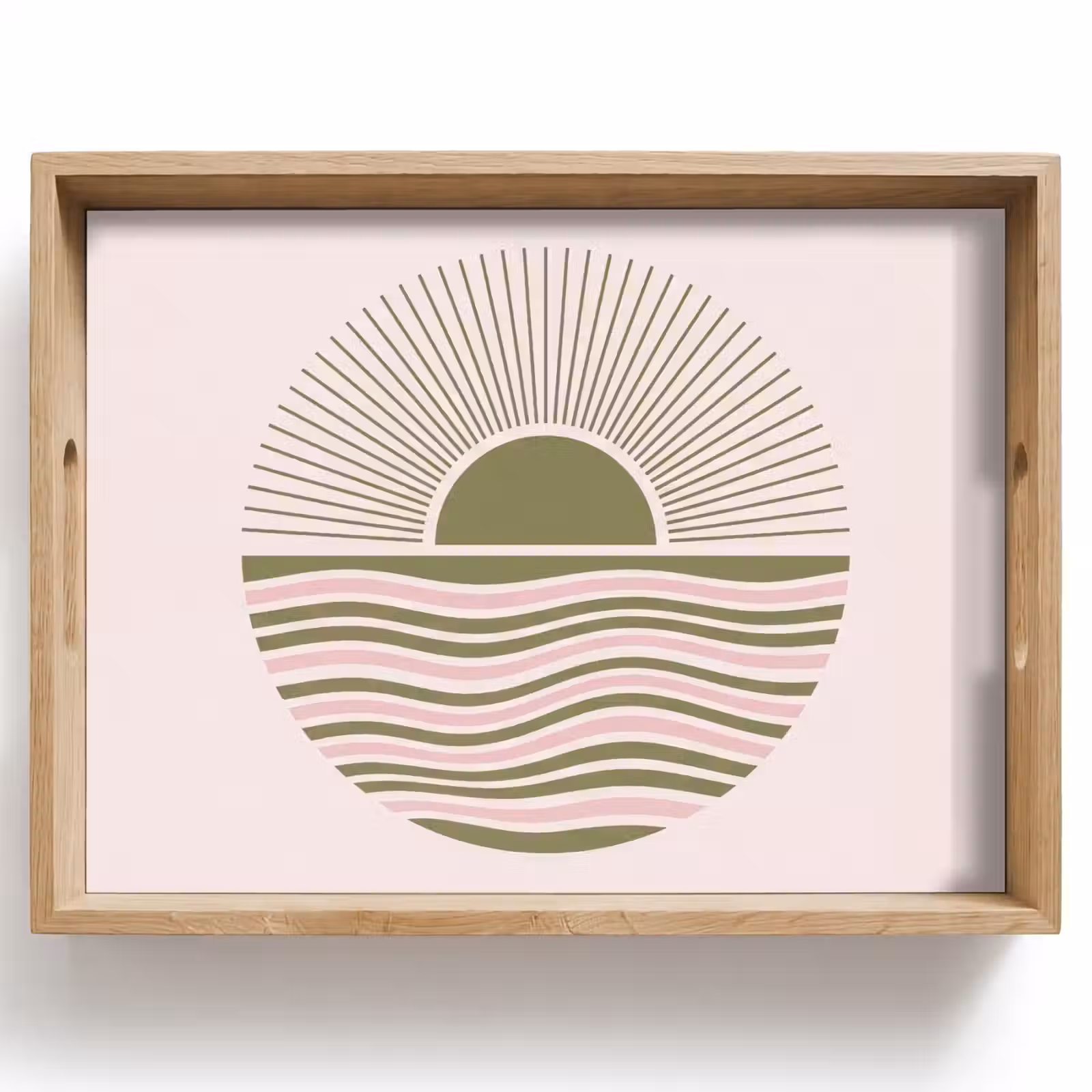 Dienblad - Zon - Zee - Abstract - Modern - Roze — 1