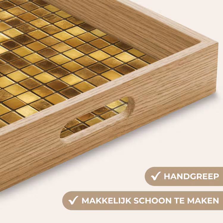 Dienblad - Tegels - Mozaïek - Luxe - Warm Goud — 5