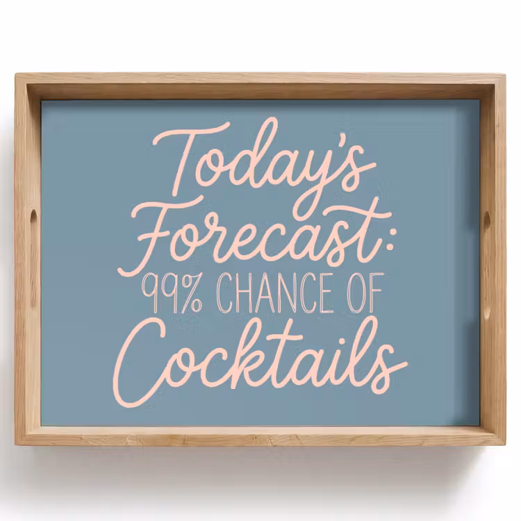 Dienblad - Today's Forecast - Cocktails - Blauw — 1