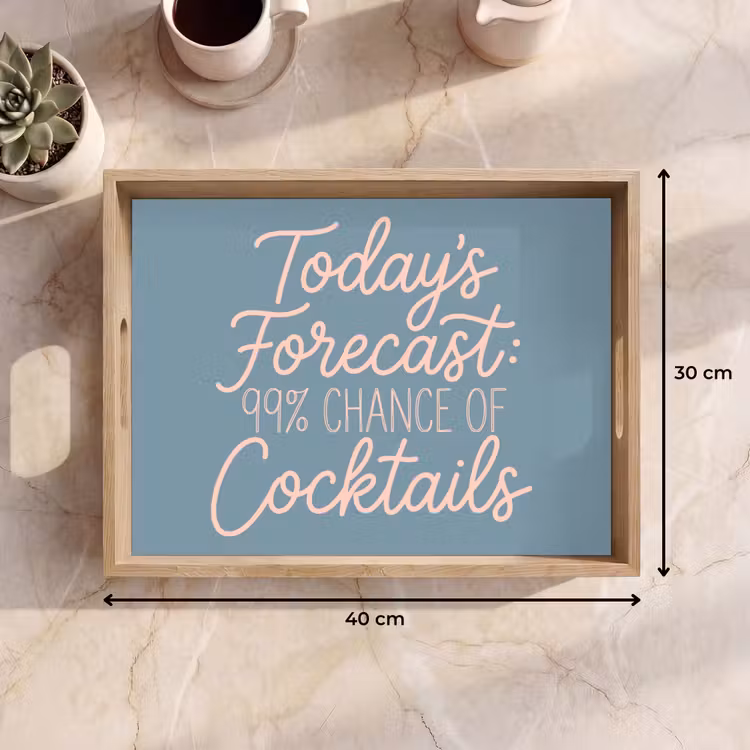 Dienblad - Today's Forecast - Cocktails - Blauw — 9