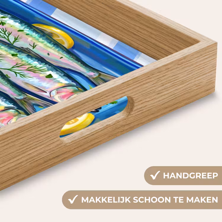 Dienblad - Vis - Citroen - Kruiden - Eten - Blauw — 5