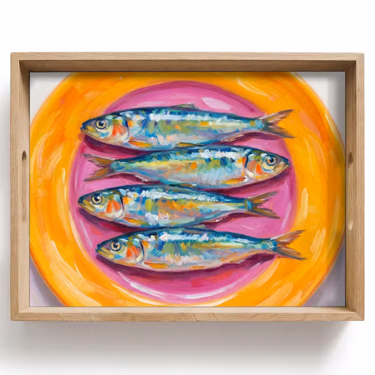 Dienblad - Vis - Vier - Eten - Modern - Kleurrijk — 1