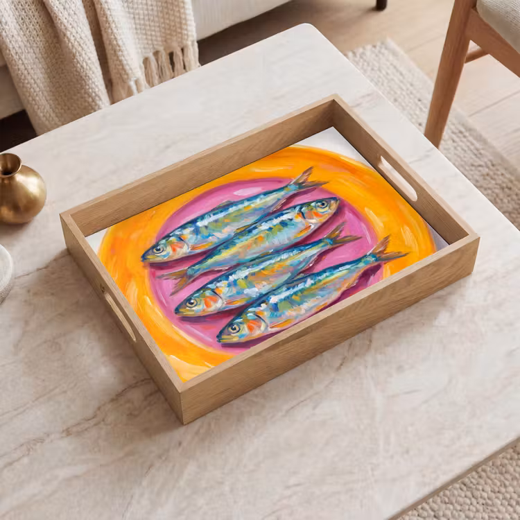 Dienblad - Vis - Vier - Eten - Modern - Kleurrijk — 2