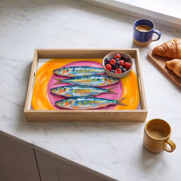 Dienblad - Vis - Vier - Eten - Modern - Kleurrijk — 4