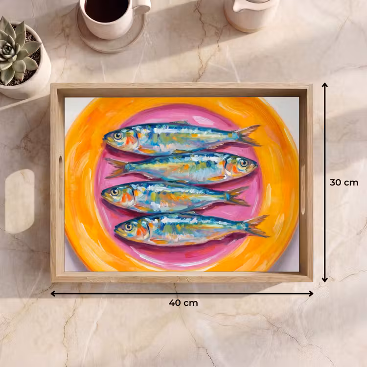 Dienblad - Vis - Vier - Eten - Modern - Kleurrijk — 9