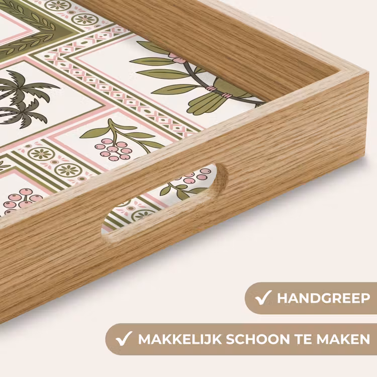 Dienblad - Vogel - Tropisch - Patroon - Decoratief - Groen — 5