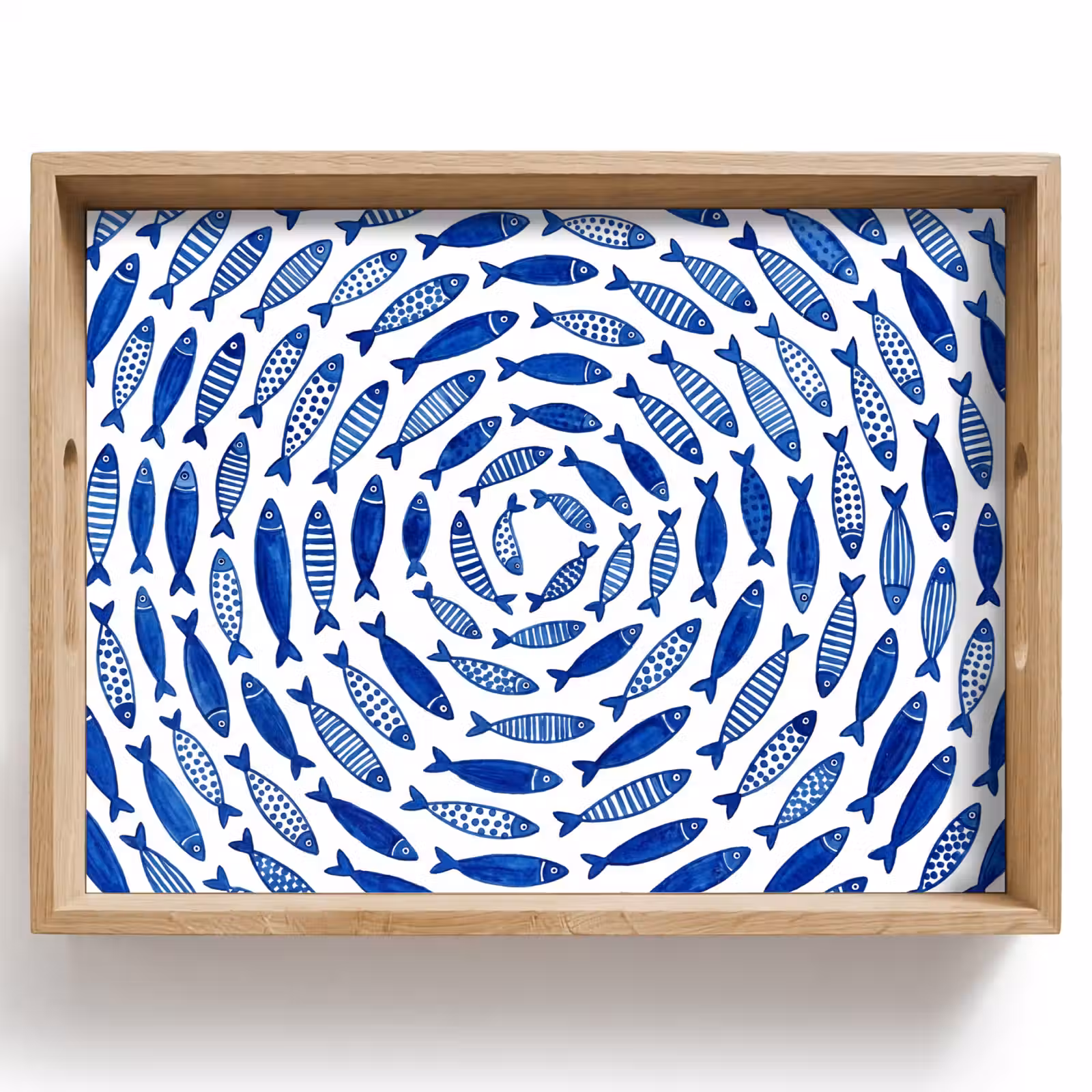 Dienblad - Vis - Patroon - Onderwater - Abstract - Blauw — 1