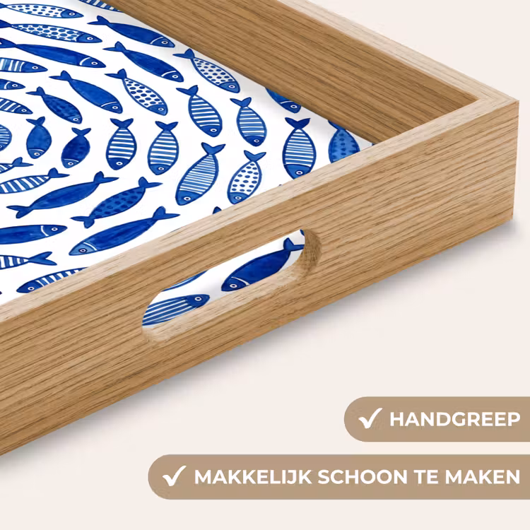 Dienblad - Vis - Patroon - Onderwater - Abstract - Blauw — 5