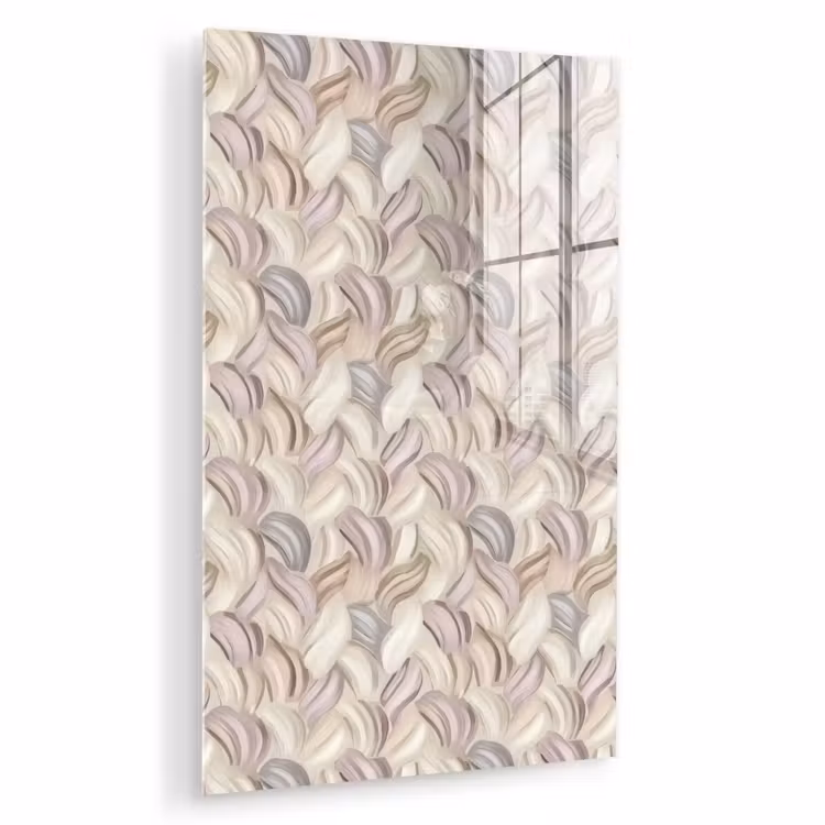 Glas schilderij - Abstract - Golvend - Pastel — 1