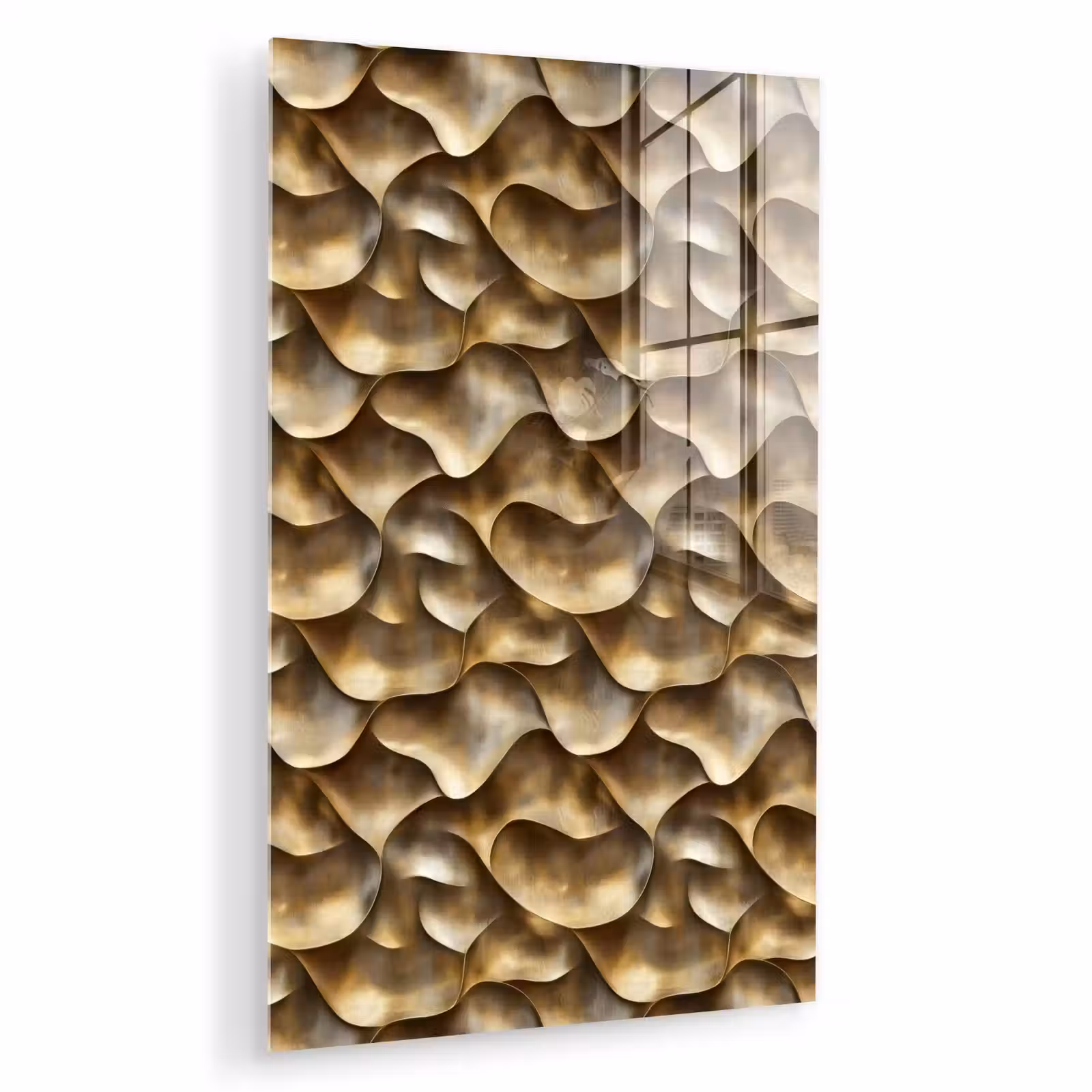 Glas schilderij - Abstract - Antiek - Goud — 1