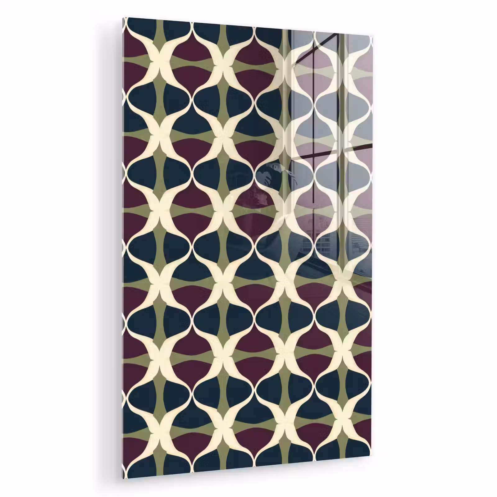 Glas schilderij - Abstract - Retro - Kleurrijk — 1
