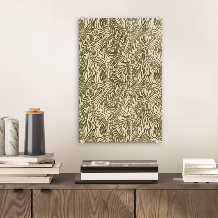 Glas schilderij - Abstract - Marmer - Groen — 2