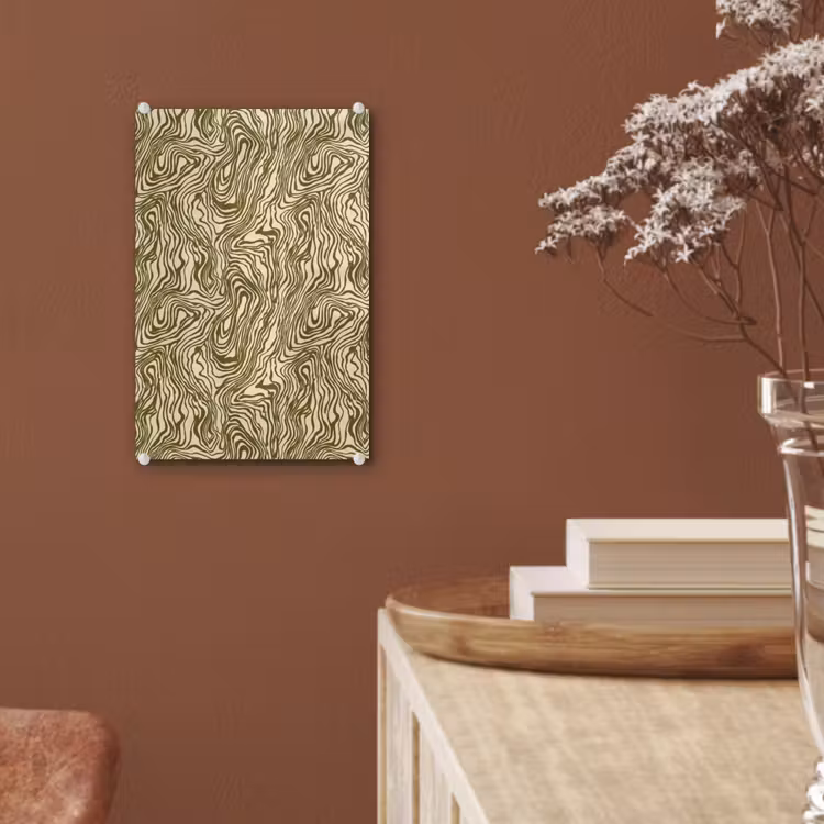 Glas schilderij - Abstract - Marmer - Groen — 6