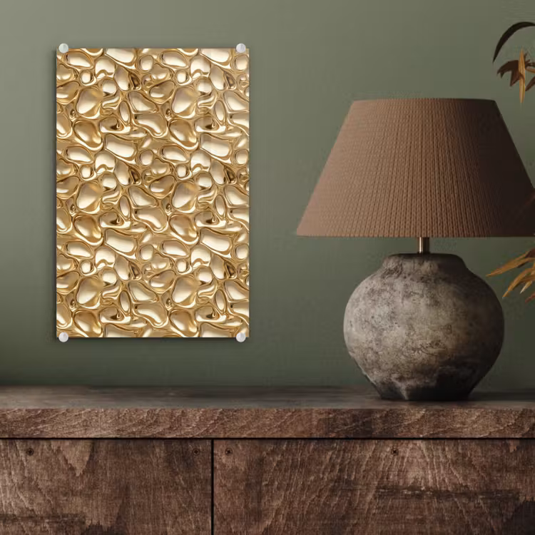 Glas schilderij - Abstract - Modern - Goud — 4