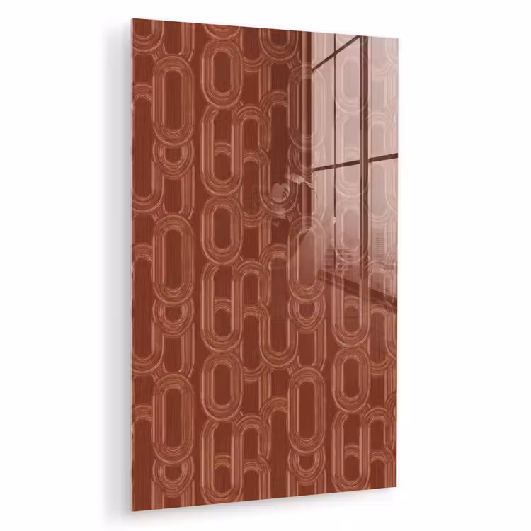 Glas schilderij - Abstract - Textuur - Bruin — 1