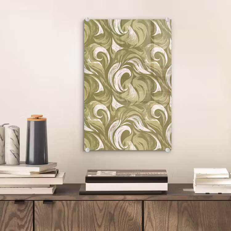 Glas schilderij - Abstract - Textuur - Groen — 2