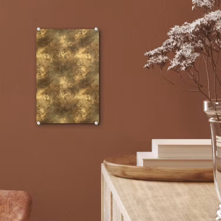 Glas schilderij - Antiek - Metaallook - Goud — 6