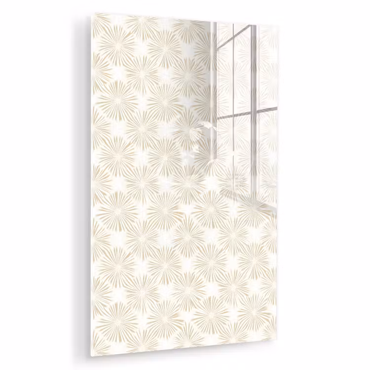 Glas schilderij - Abstract - Motief - Beige — 1