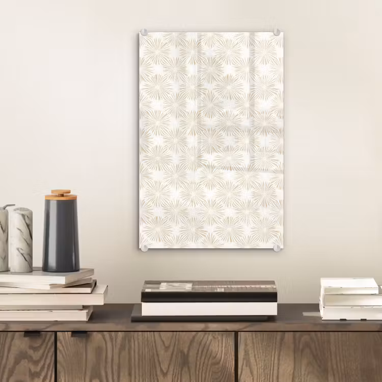 Glas schilderij - Abstract - Motief - Beige — 2