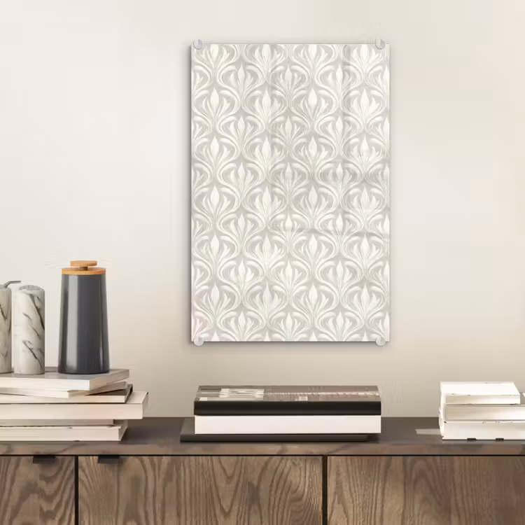 Glas schilderij - Barok - Patroon - Beige — 2