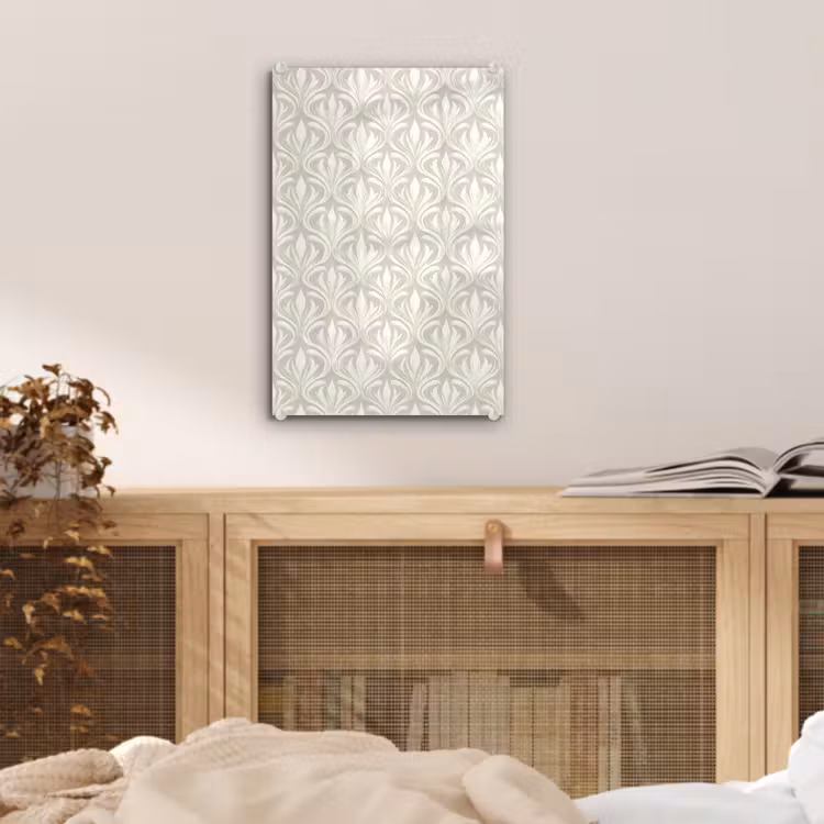 Glas schilderij - Barok - Patroon - Beige — 5