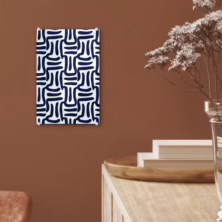 Glas schilderij - Abstract - Modern - Blauw — 6