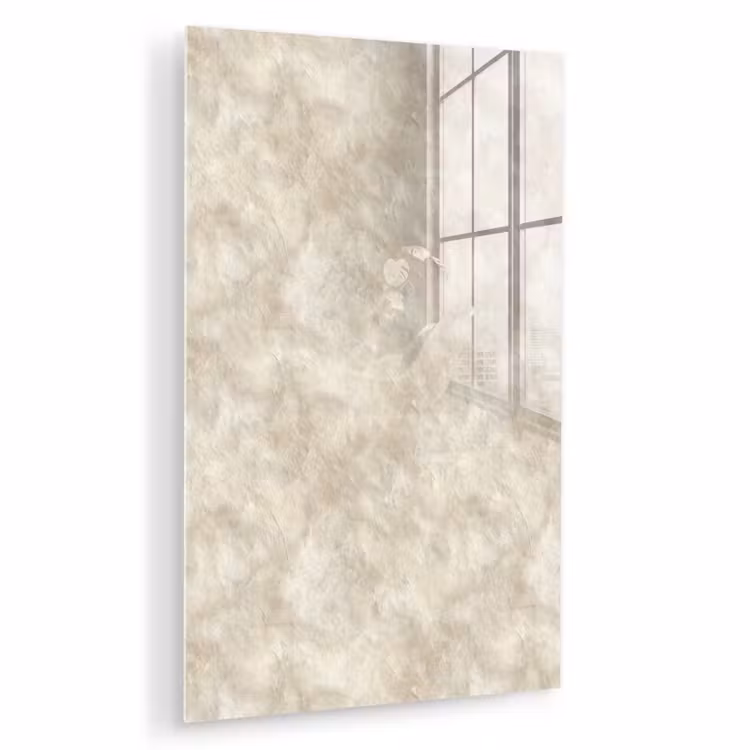 Glas schilderij - Beige - Reliëfstructuur - Natuursteen — 1