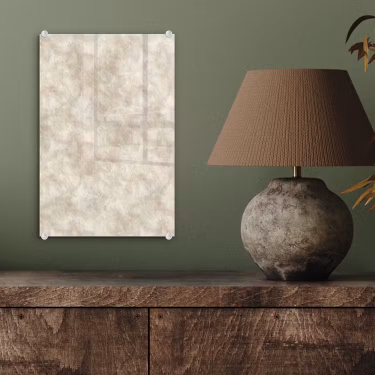 Glas schilderij - Beige - Reliëfstructuur - Natuursteen — 4
