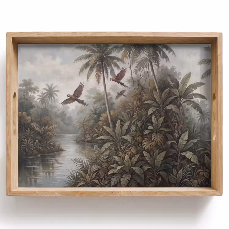 Dienblad - Vogel - Vliegend - Tropisch - Landschap - Klassiek — 1