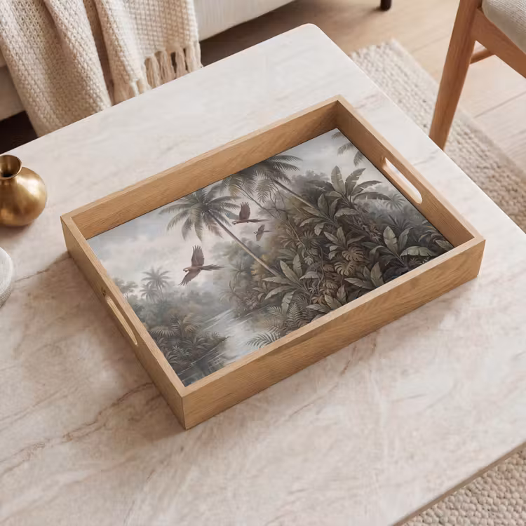Dienblad - Vogel - Vliegend - Tropisch - Landschap - Klassiek — 2