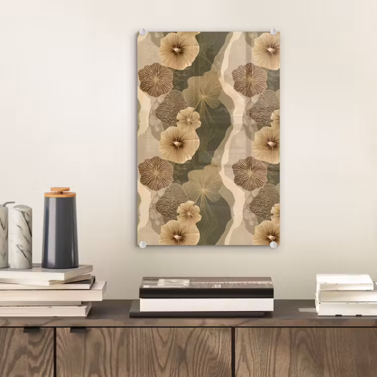Glas schilderij - Abstract - Modern - Groen — 2