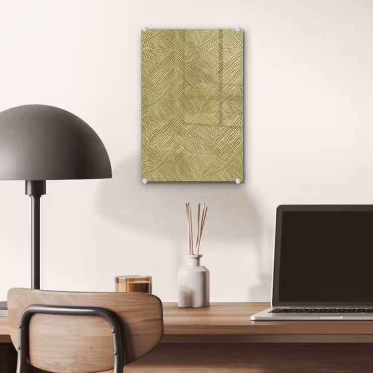 Glas schilderij - Abstract - Modern - Groen — 7