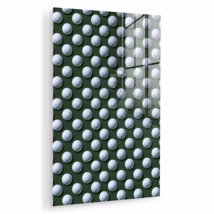 Glas schilderij - Ballen - Golf - Groen — 1