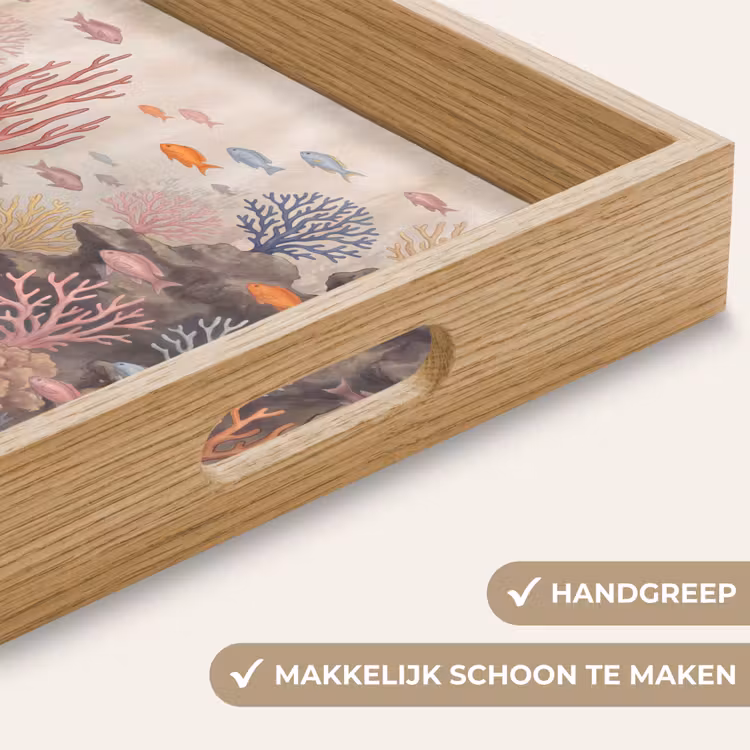 Dienblad - Vis - Koraalrif - Onderwaterwereld - Illustratie — 5