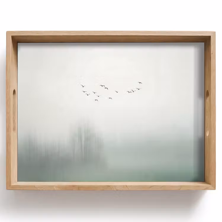 Dienblad - Vogel - Vlucht - Natuur - Minimalistisch — 1