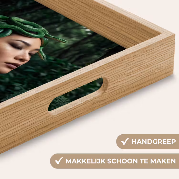 Dienblad - Vrouw - Slang - Natuur - Mystiek - Groen — 5