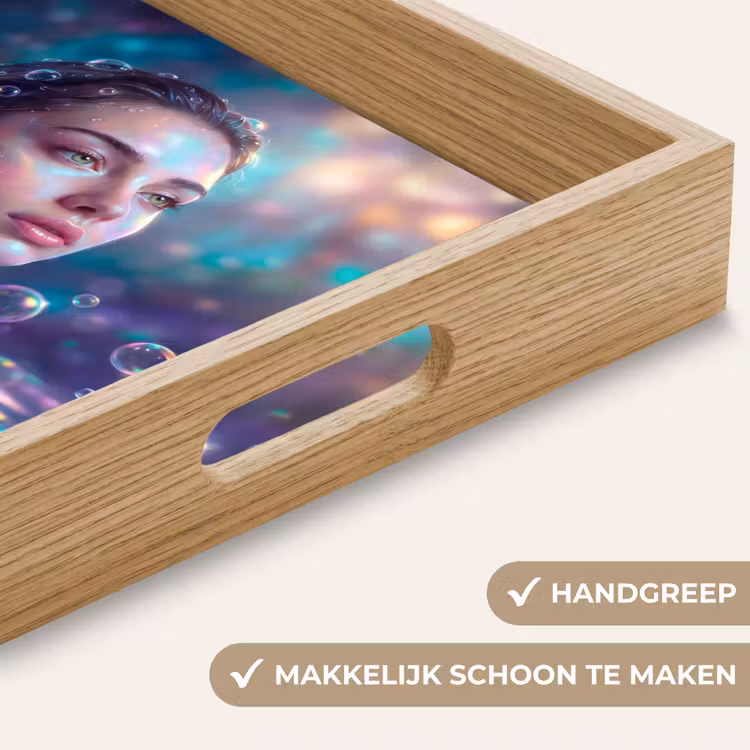 Dienblad - Vrouw - Water - Portret - Kleurrijk - Modern — 5