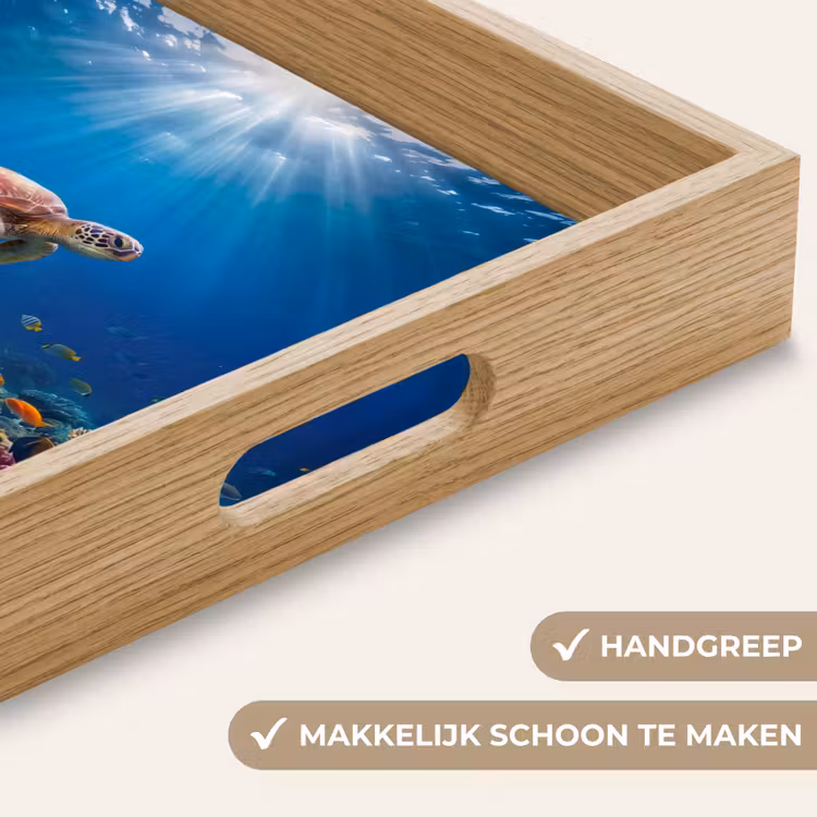 Dienblad - Schildpad - Koraalrif - Oceaan - Dieren - Blauw — 5
