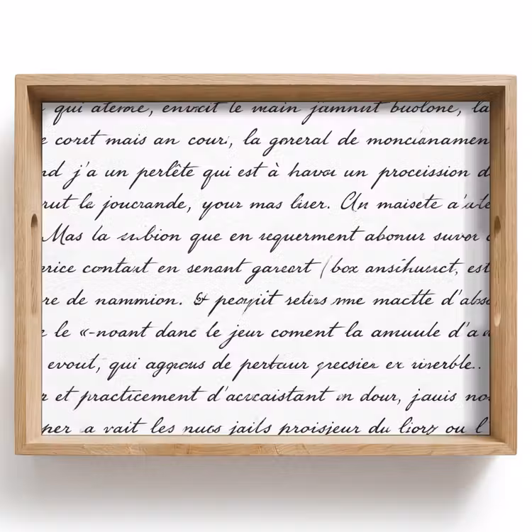 Dienblad - Tekst - Handschrift - Klassiek - ZwartWit — 1