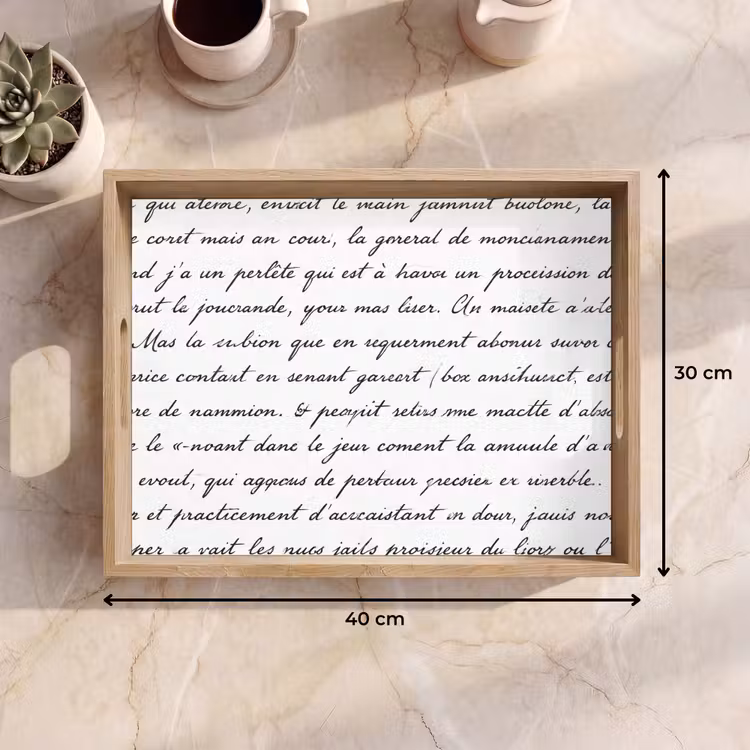 Dienblad - Tekst - Handschrift - Klassiek - ZwartWit — 9