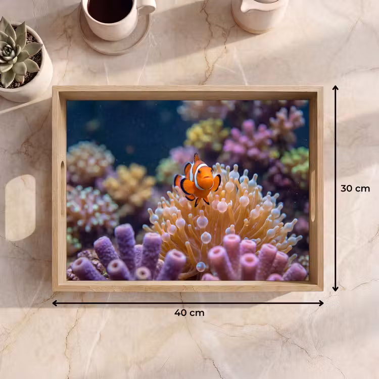 Dienblad - Vis - Koraal - Onderwater - Oranje - Dieren — 9