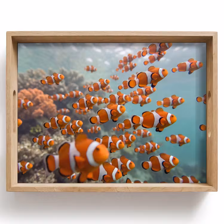 Dienblad - Vis - School - Onderwater - Dieren - Oranje — 1