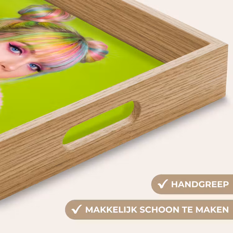 Dienblad - Vrouw - Kleurrijk haar - Pop art - Modern - Levendig — 5