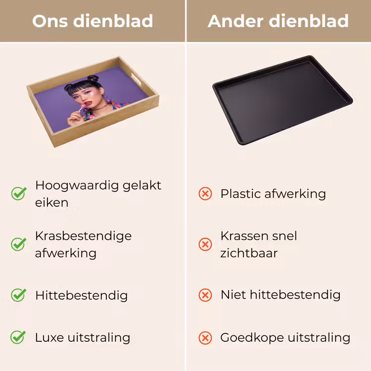 Dienblad - Vrouw - Portret - Make-up - Paars - Levendig — 3