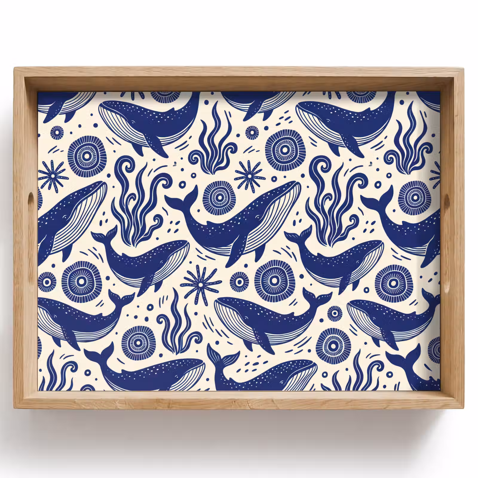 Dienblad - Walvis - Onderwater - Dieren - Abstract - Blauw — 1