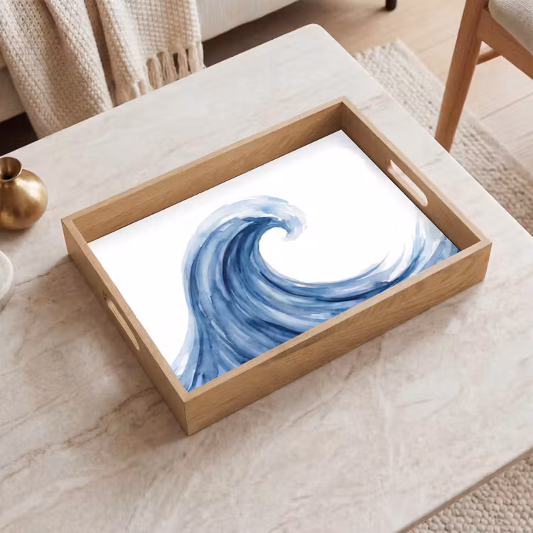 Dienblad - Water - Beweging - Natuur - Modern - Blauw — 2
