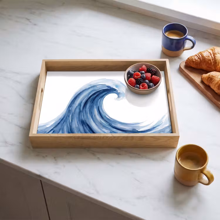 Dienblad - Water - Beweging - Natuur - Modern - Blauw — 4
