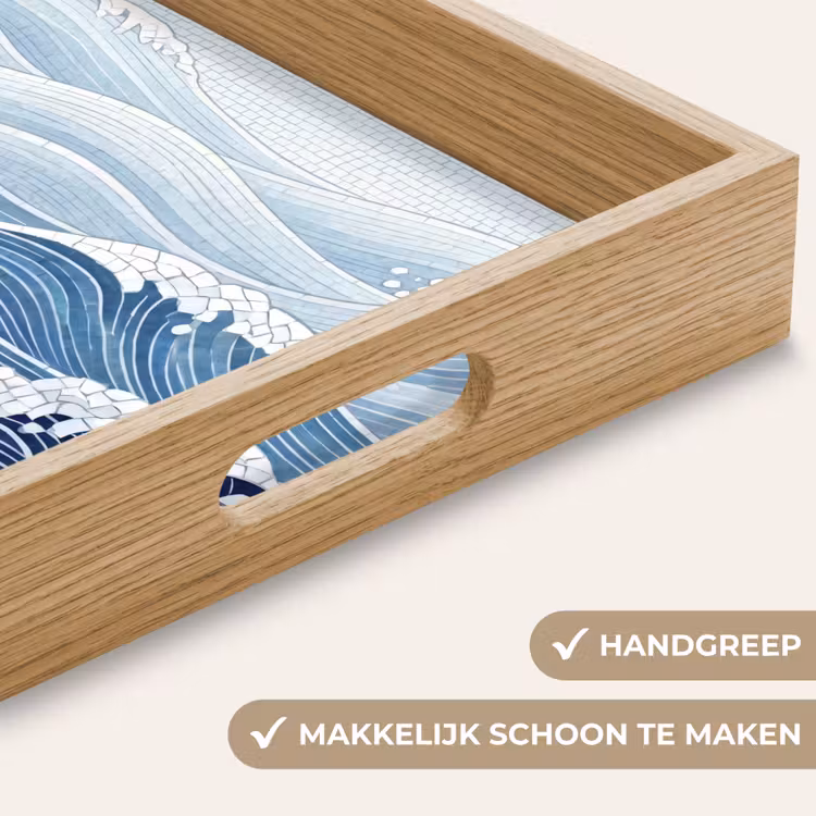 Dienblad - Water - Mozaïek - Landschap - Modern - Blauw — 5