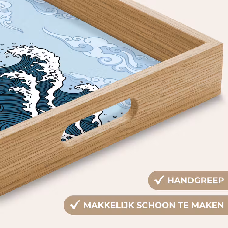 Dienblad - Zee - Golven - Japans - Natuur - Blauw — 5